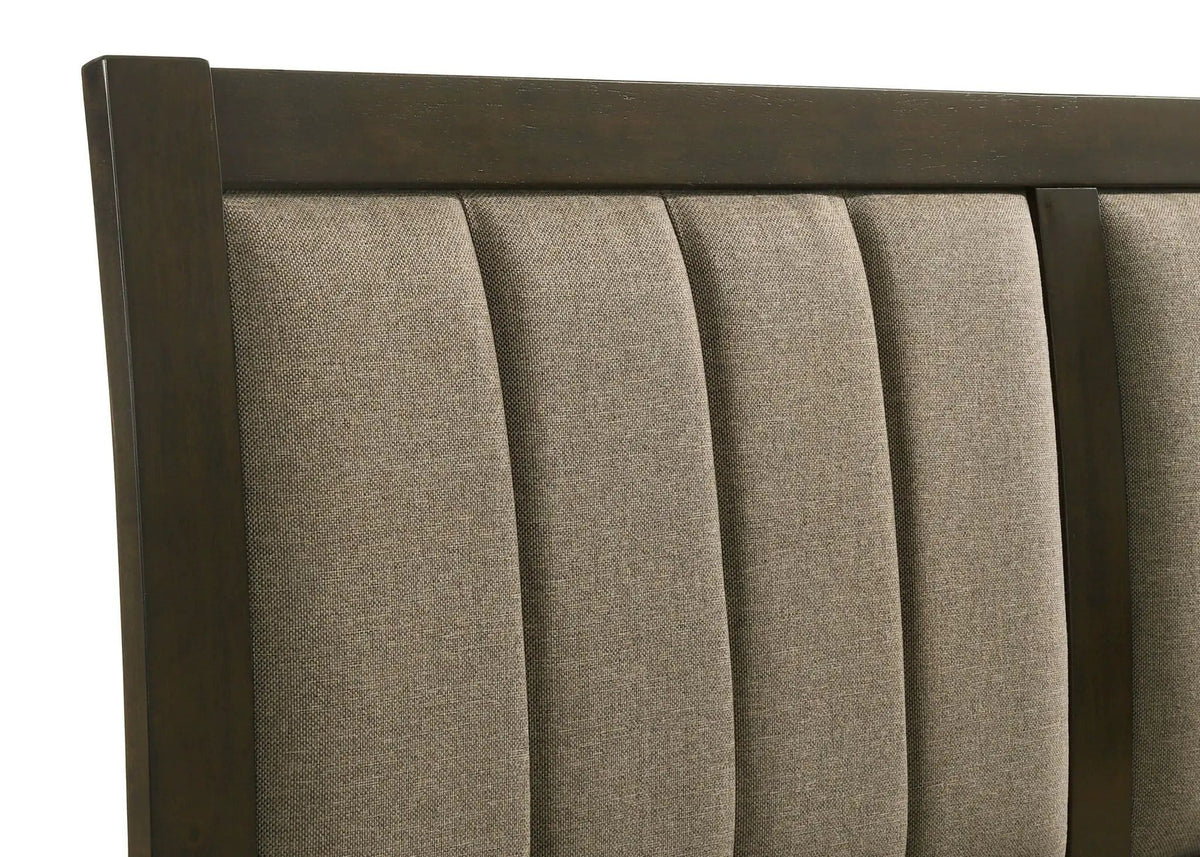 Wilkes 51-inch Upholstered Full Bed Dark Cocoa | 57 x 80 x 50.5 in | Fabric | Bedroom