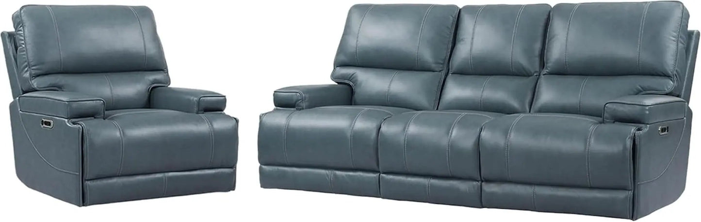 Verona Azure Cordless Power Reclining Sofa And Recliner Set from PriceLows™