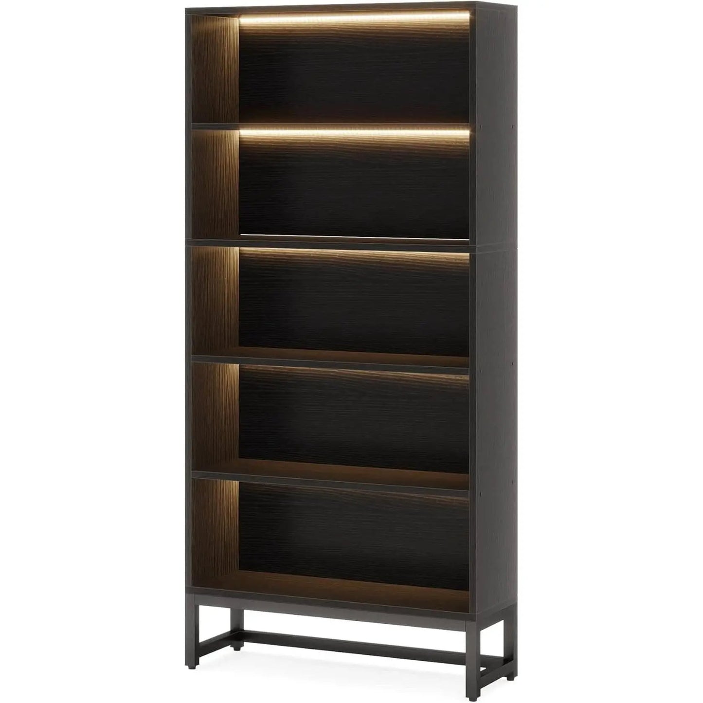Tall Bookcase 70.8 Inch Led Lights For Living Room from PriceLows™
