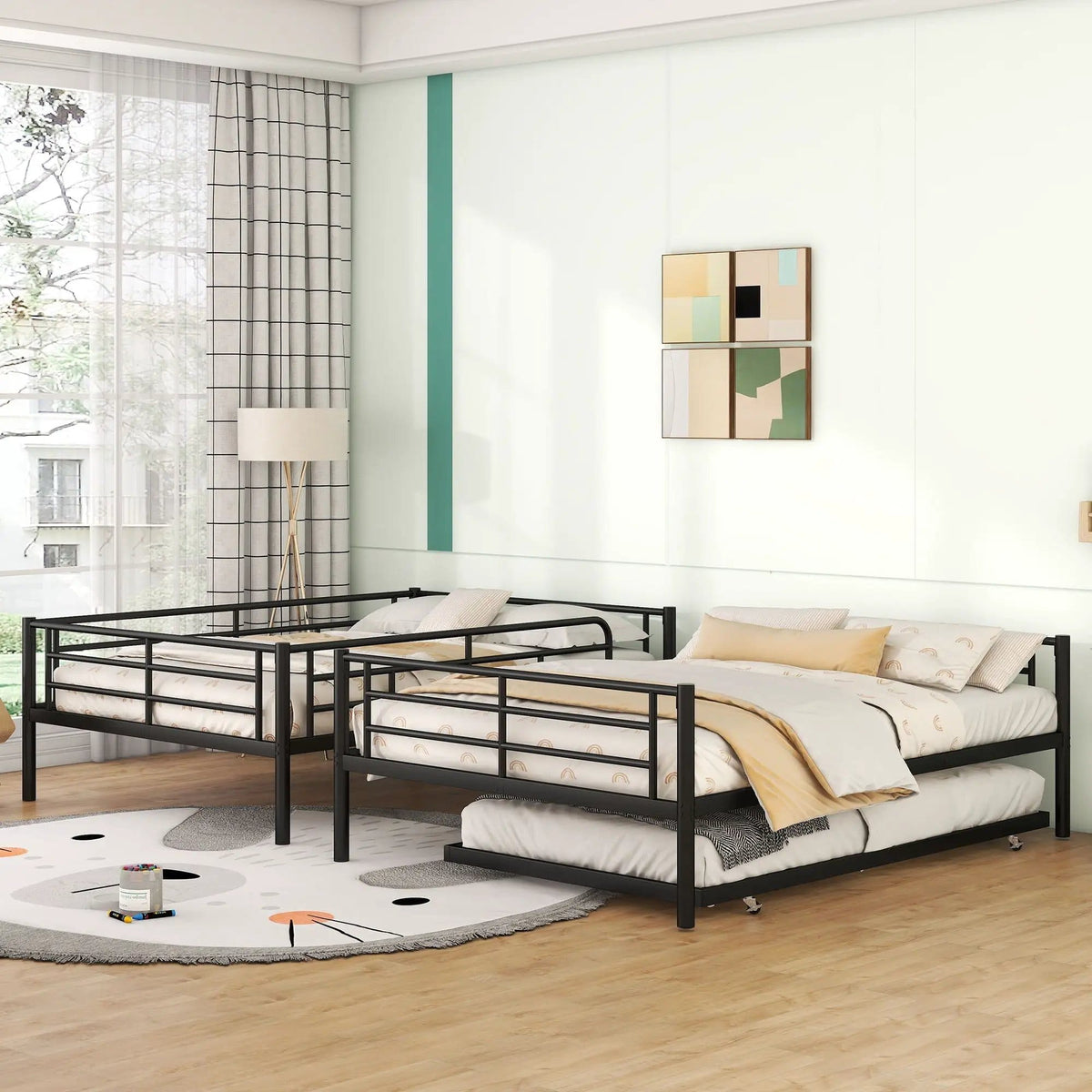 Steel Construction Bunk Bed | 4 Pieces | Steel | Bedroom