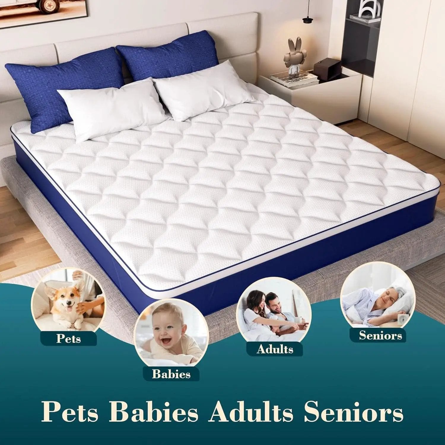 Queen Hybrid Mattress Featuring Pocket Springs GelMemoryFoam from PriceLows™
