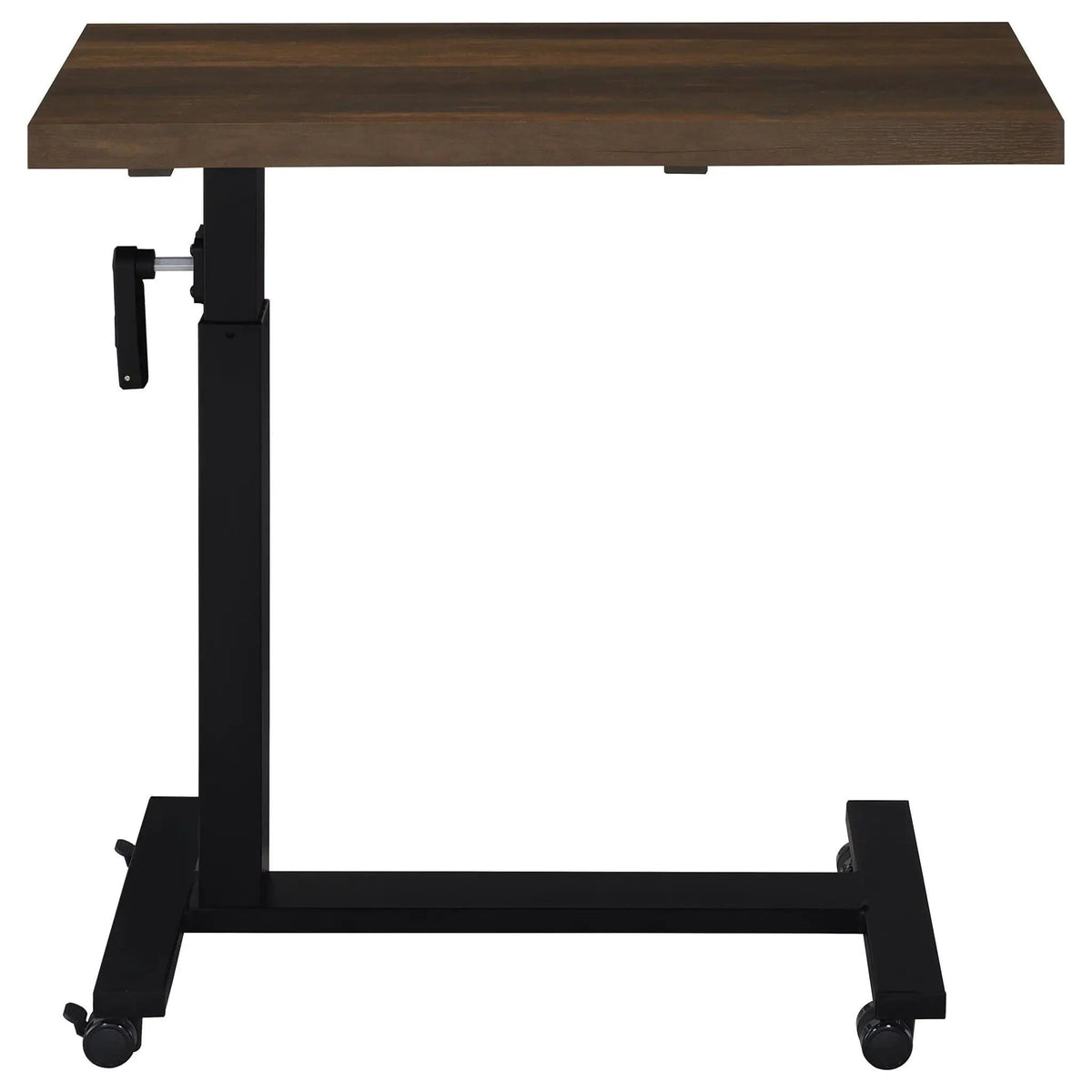 Westpark Height Adjustable Mobile Bedroom C-Table Dark Pine | 28 x 15.5 x 27.75 in | Steel & Wood | Bedroom