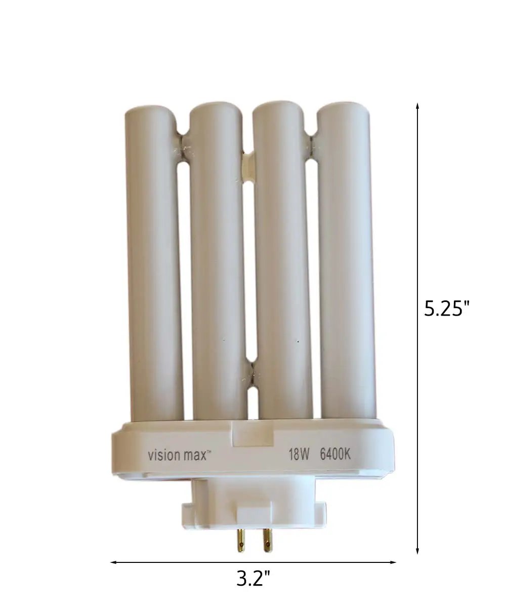 Full Spectrum CFL Replacement Bulb | 18 Watt | G24Q Base | 6 Pack