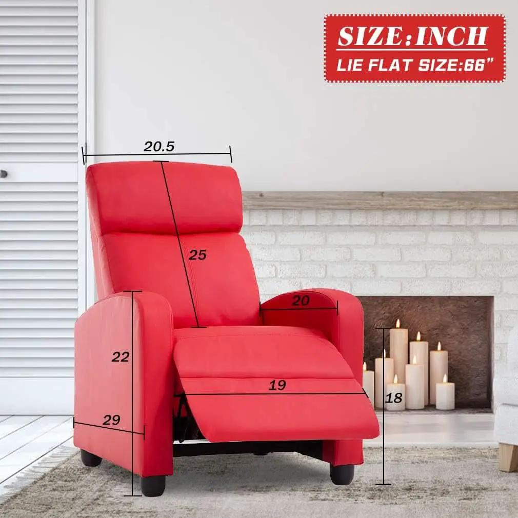 PU Leather Recliner Chair For Living Room With Padded Seat from PriceLows™