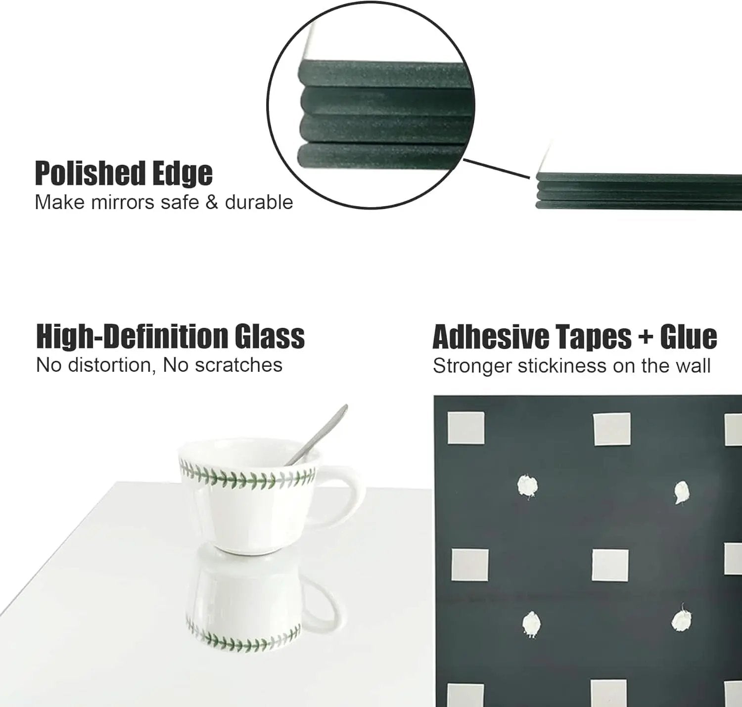 14 By 12 Inch Home Gym Mirror Tile Set For Wall 12 Pcs from PriceLows™