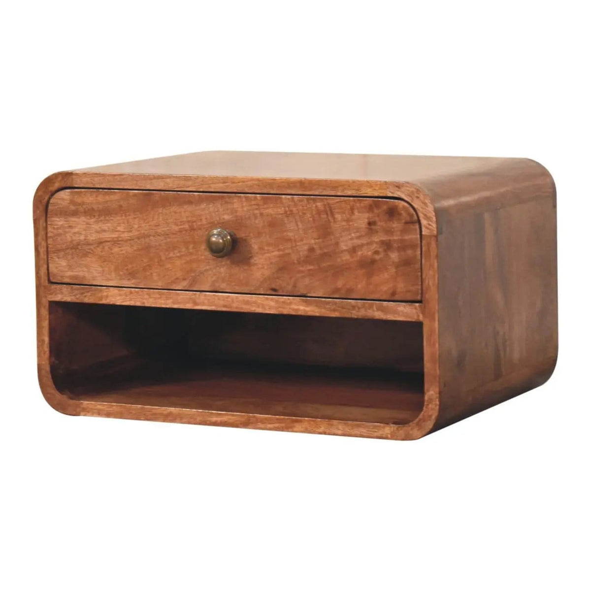 Curve Upper Slot Floating Nightstand | 6 Pieces | Bedroom Furniture | Bedroom