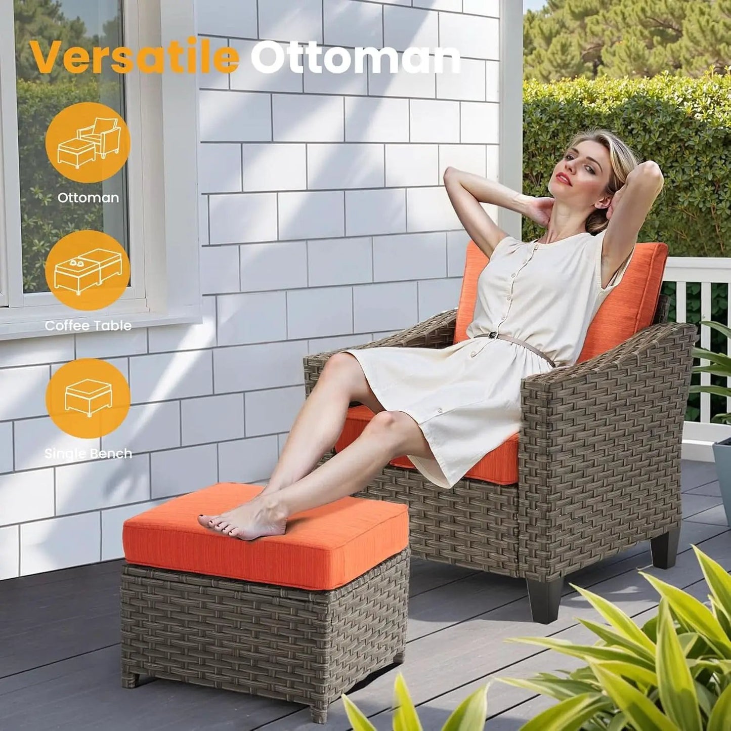 10 Piece Outdoor Patio Furniture Set with Fire Pit from PriceLows™