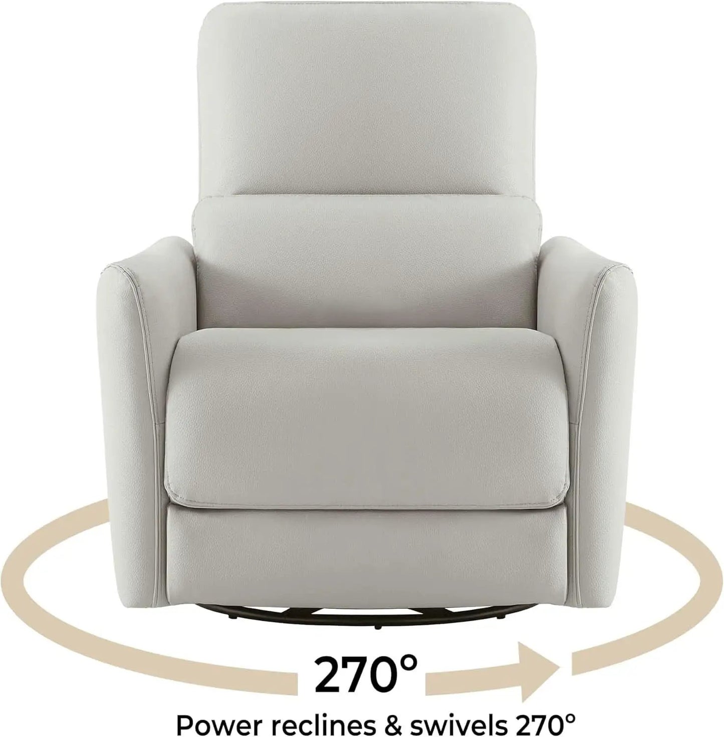 Cream Power Recliner Chair With USB Charging Lumbar Support from PriceLows™