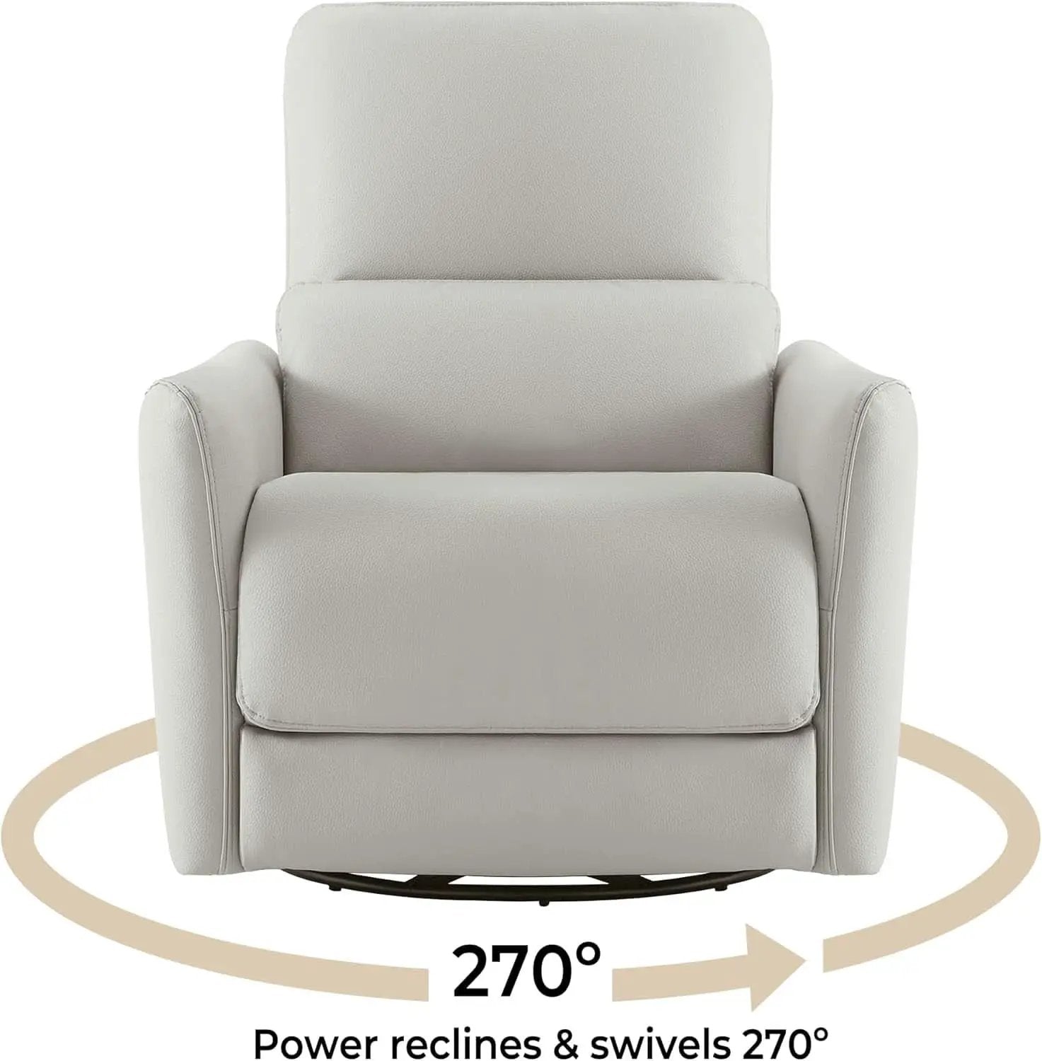 Cream Power Recliner Chair With USB Charging Lumbar Support from PriceLows™
