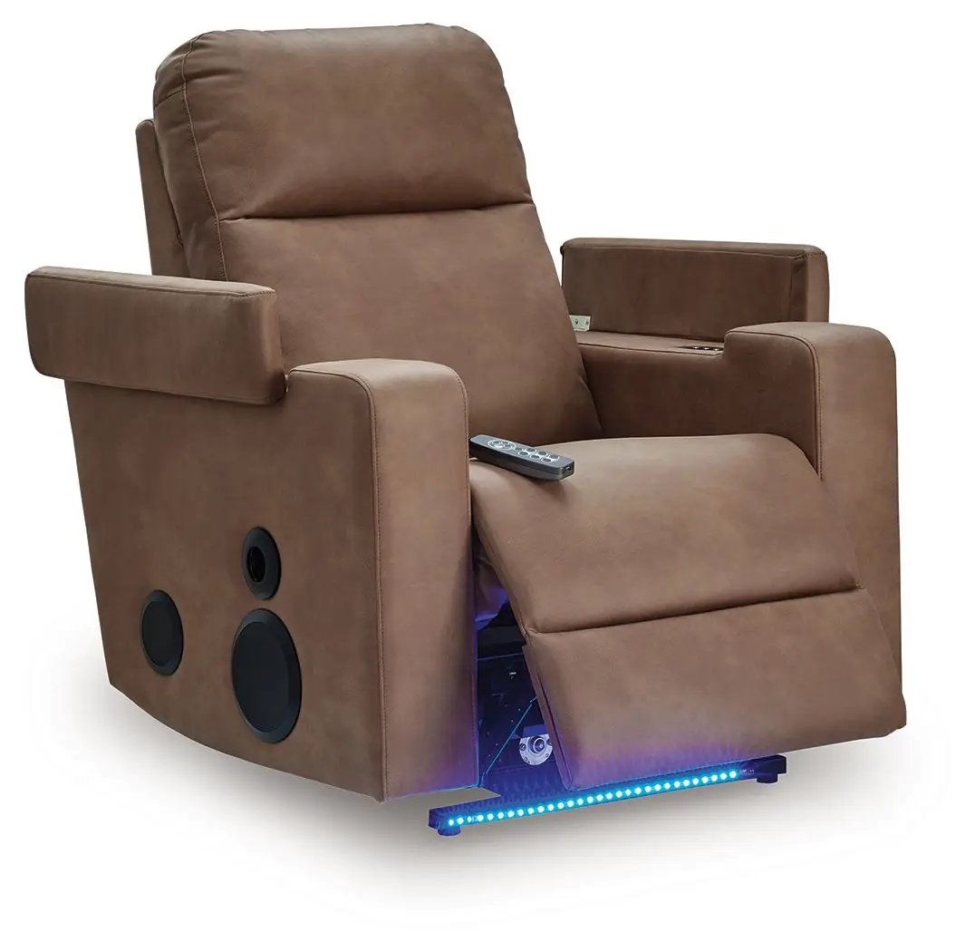 Lorrenton Glider Power Recliner | Caramel | Audio System | 22.63 Inch Seat Width