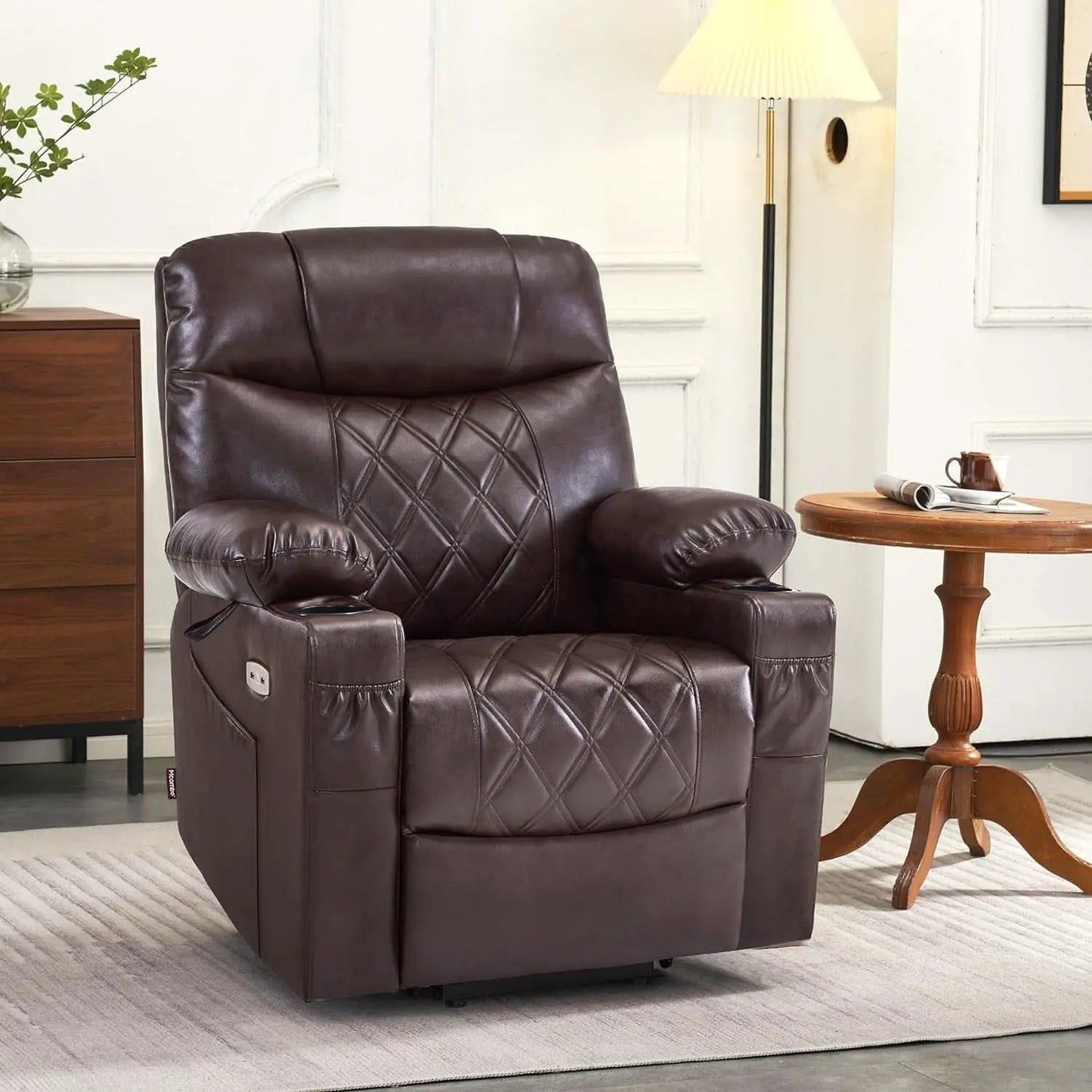 Small Size Power Lift Recliner Chair With Massage Dual Heating from PriceLows™