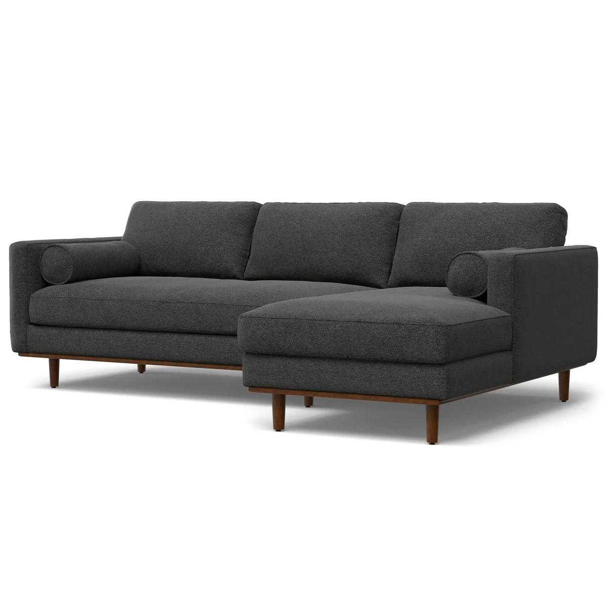 Morrison Upholstered Sectional Sofa | Genuine Aniline Leather | Chaise Cushions | 102.2 Inch Length