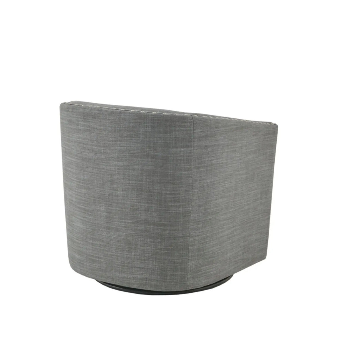 Swivel Chair With 360 Degree Rotation | Silver Nailhead Accents | Metal Base | High-Density Foam Cushion