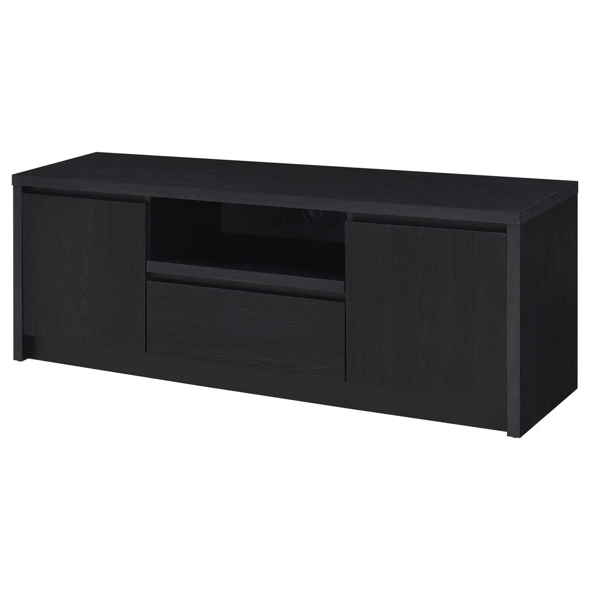 Winfield 60-inch 2-door TV Stand Media Console | 60 x 15.5 x 22 in | Engineered Wood & Veneer | Black