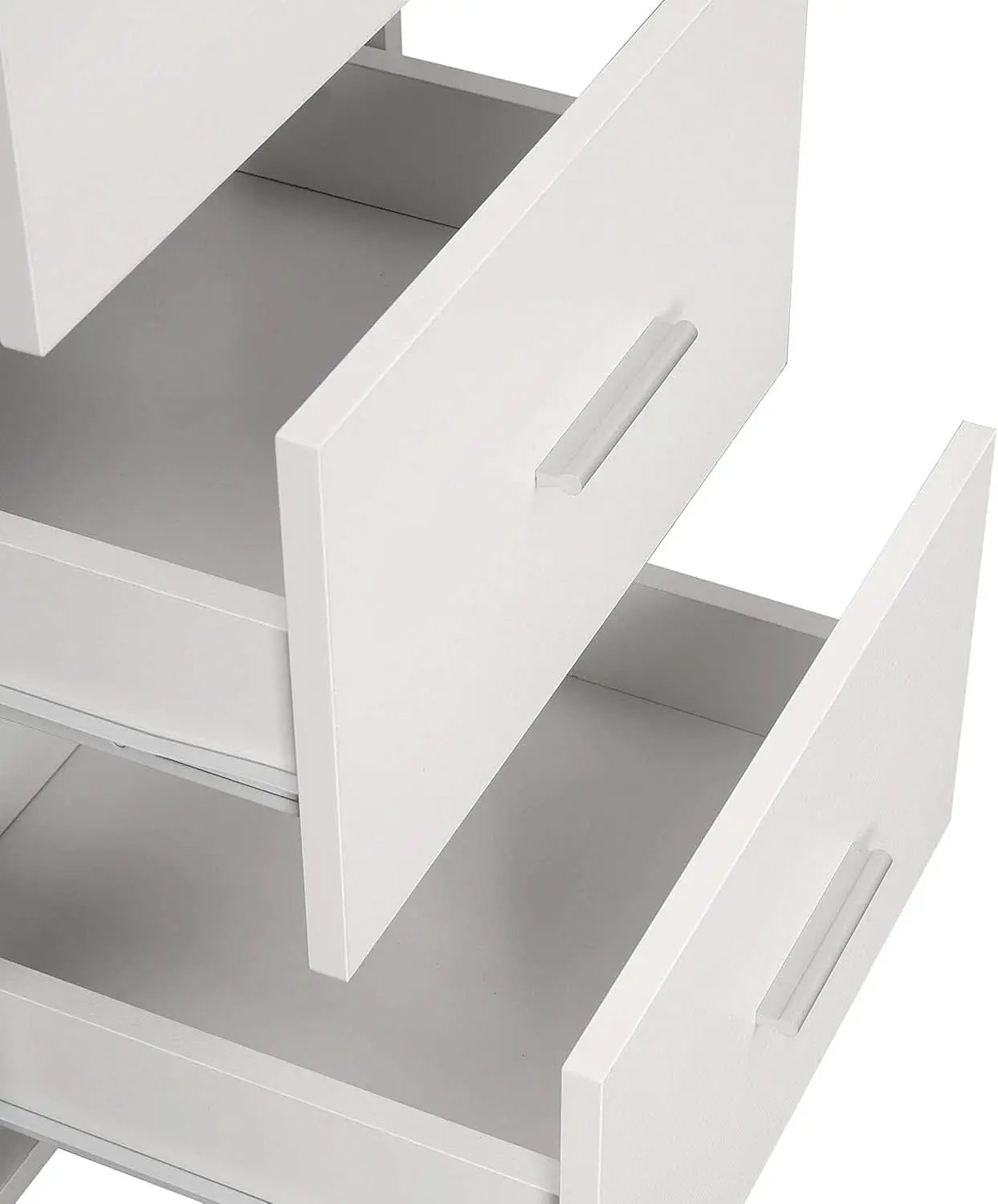L Shaped Desk Two Toned With Drawers And Open Shelf Home Office from PriceLows™