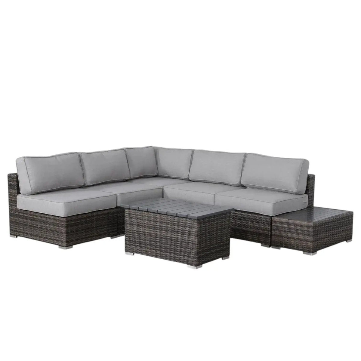 Outdoor Sectional Set | Handcrafted Wicker | Ultra-Soft Cushions | Entertainment Seating