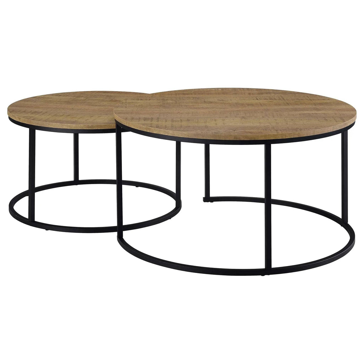Lainey 2-piece Round Nesting Coffee Table Mango Table Set | 2-Piece Set | Metal | Dining Room