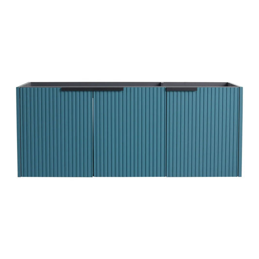 Wall Mounted Bathroom Vanity | Soft Close Doors | Wavy Door Panels