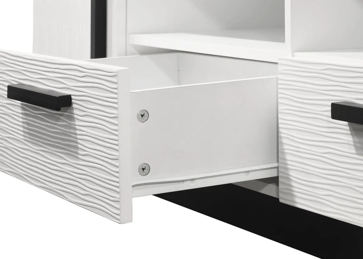 Matilda TV Stand With Drawers | 15.5 x 70.5 x 23 in | Living Room Furniture | White Finish