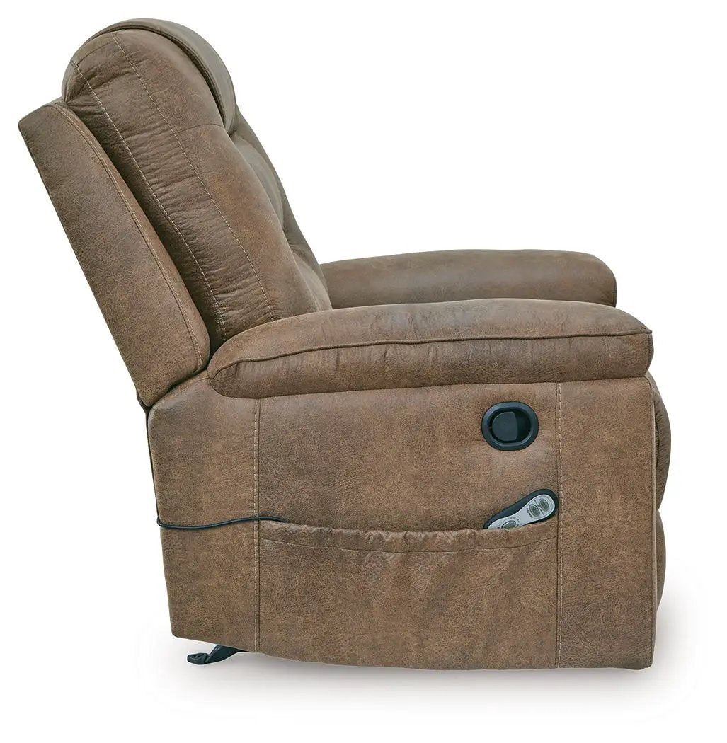 Stockworth Rocker Recliner | Warm Faux Leather | Inviting Comfort | 42 Inch Length
