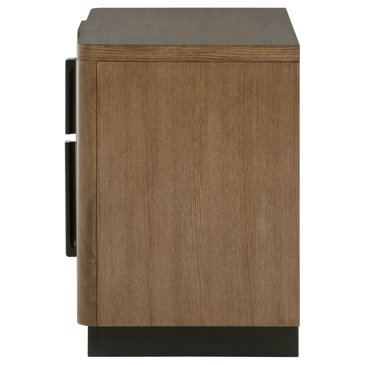 Terrace 2-drawer Nightstand Bedside Table Ash | 28.25 x 17 x 24 in | Wood | Brown
