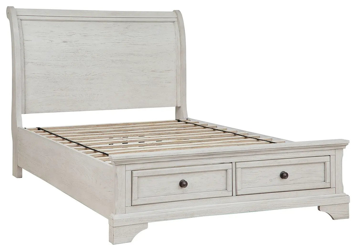 Robbinsdale Sleigh Storage Bed | Elegant Timeless Design | Bedroom Foundation | 85.25 Inch Length