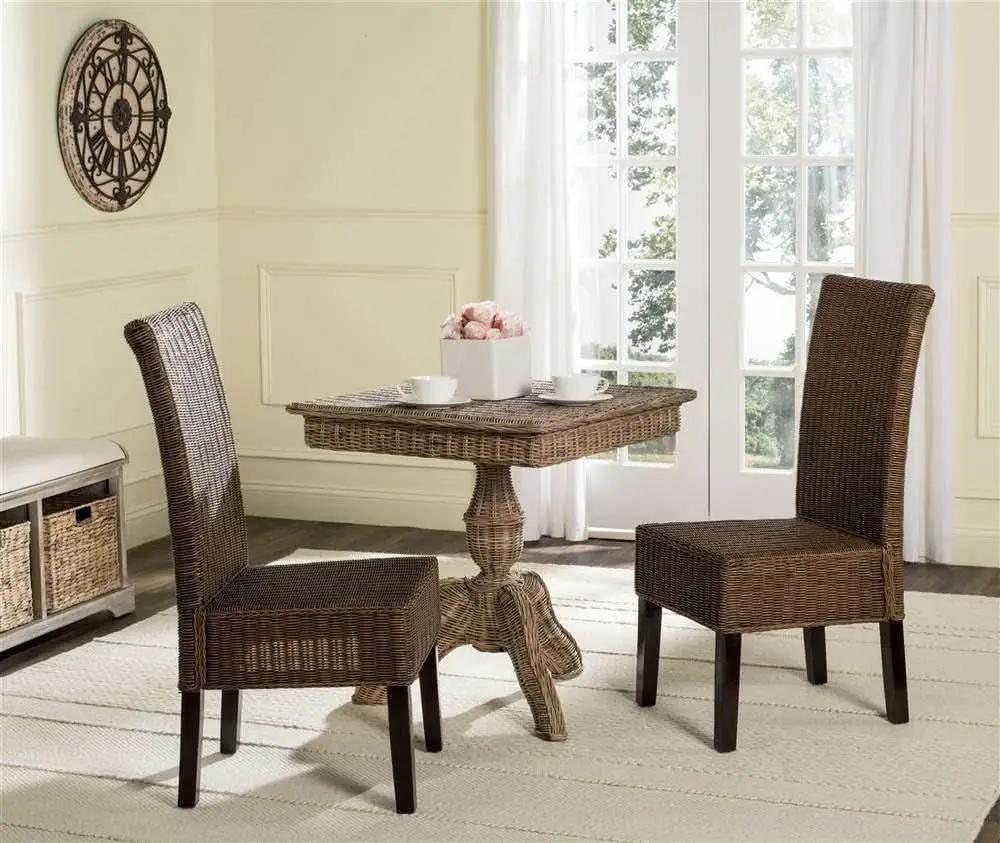 Grey Wicker 18 Inch Dining Chair Safavieh Home Collection from PriceLows™