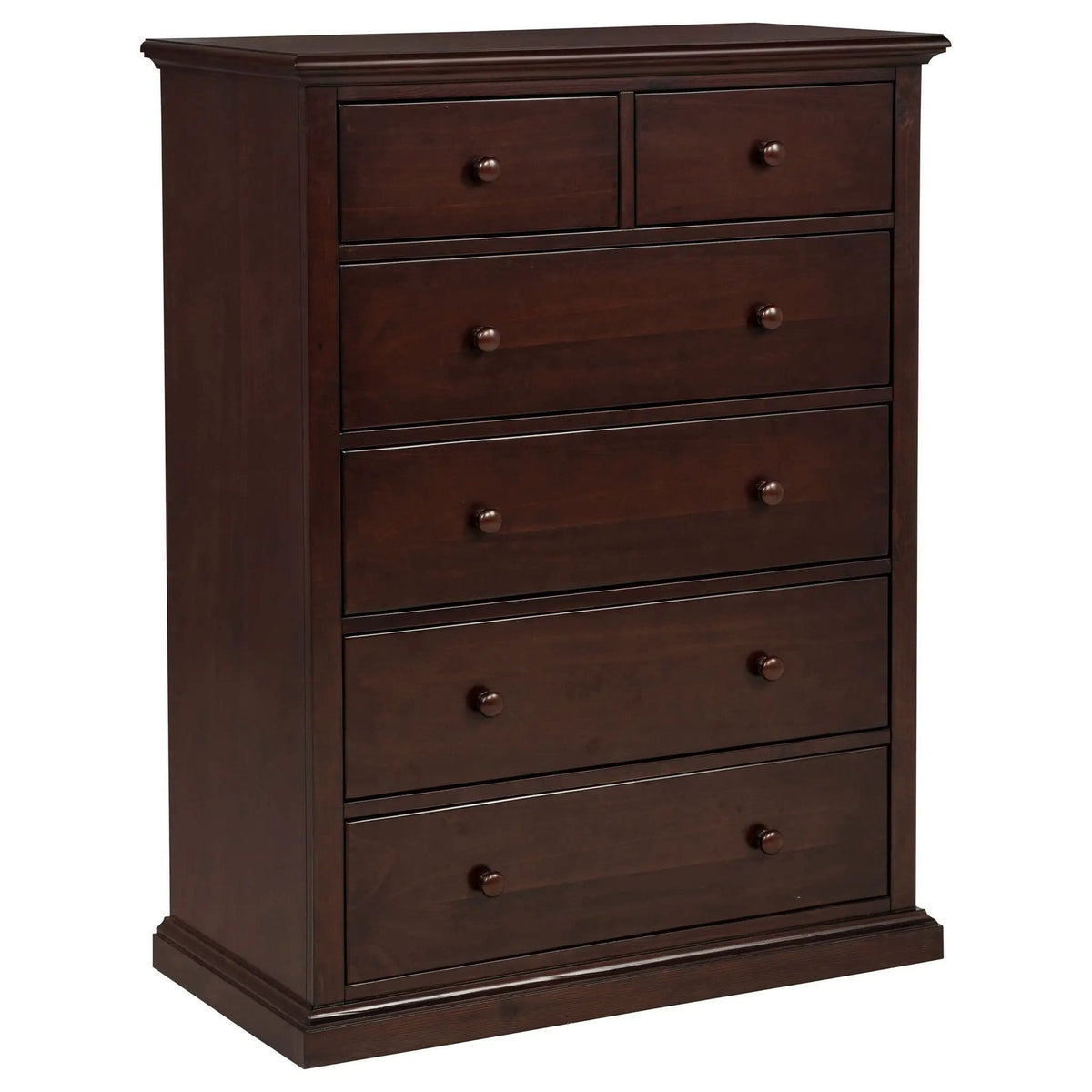 Sumerlin 6-drawer Bedroom Chest of Drawers | 36 x 18 x 48 in | Engineered Wood & Plywood | Cappuccino
