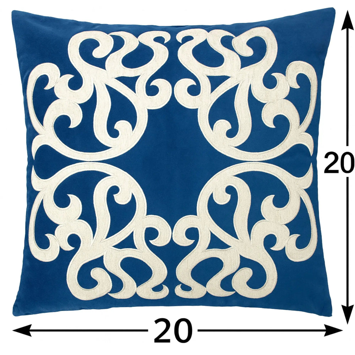 Pillow Cover | Vintage Vine Pattern | Hidden Zipper | Matching Back
