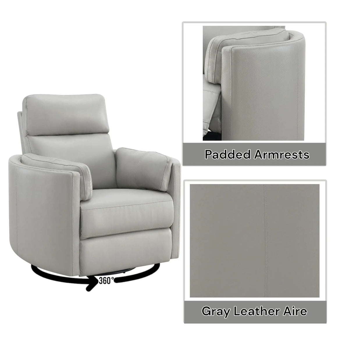 Sagen Glider Recliner With Swivel Swivel Glider Chair | 3 Pieces | Wood | Living Room