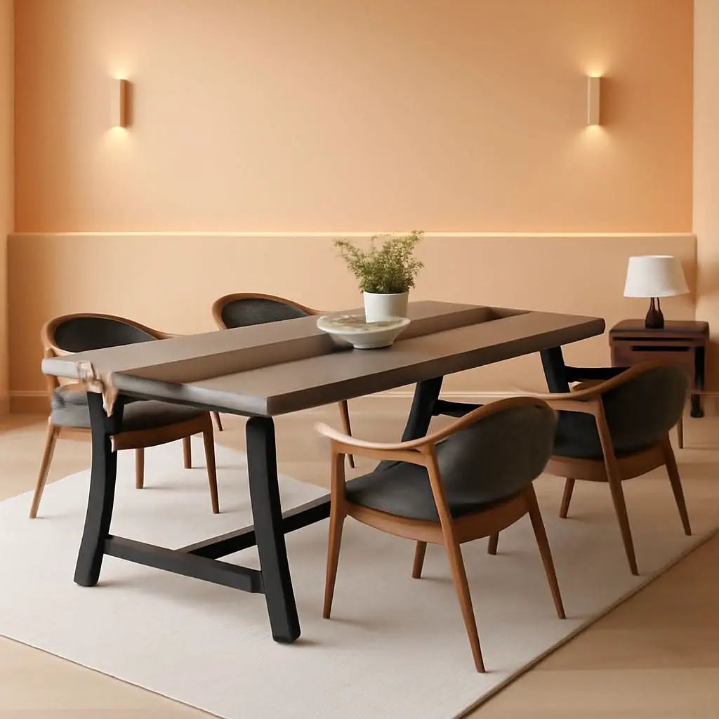 70.87 Inch Dining Table For 8 With Metal Frame In Gray from PriceLows™