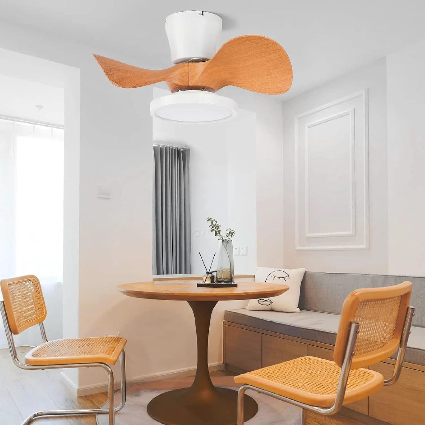 22 Inch Ceiling Fan With LED Light For Kitchen And Bedroom from PriceLows™