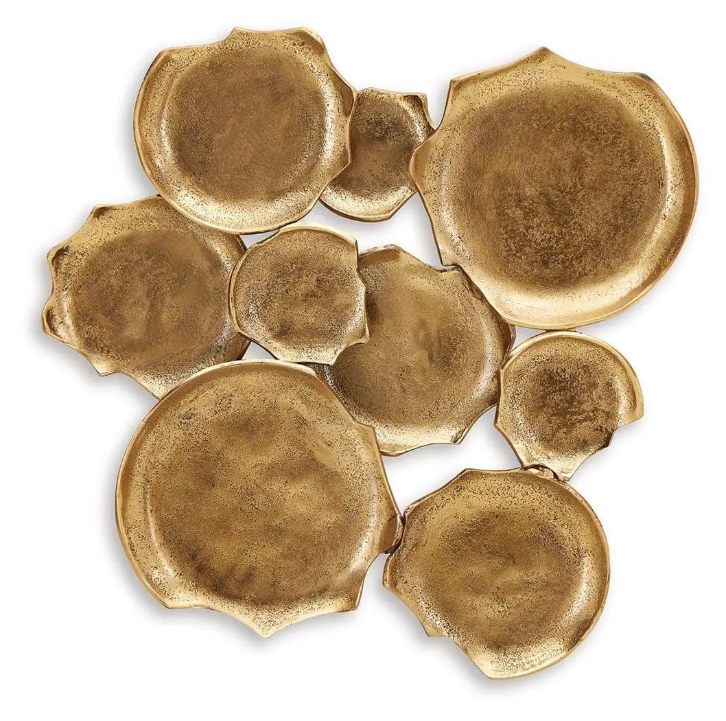 Gageton Wall Decor | 20 x 2.5 x 19.5 in | Metal | Antique Gold Finish