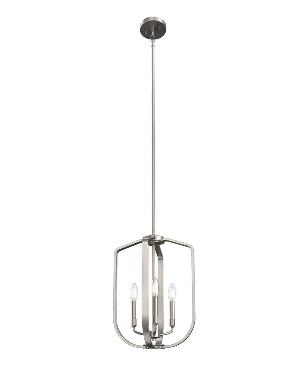 Pendant Light | 3 Light | Brushed Nickel | 14W Ettore