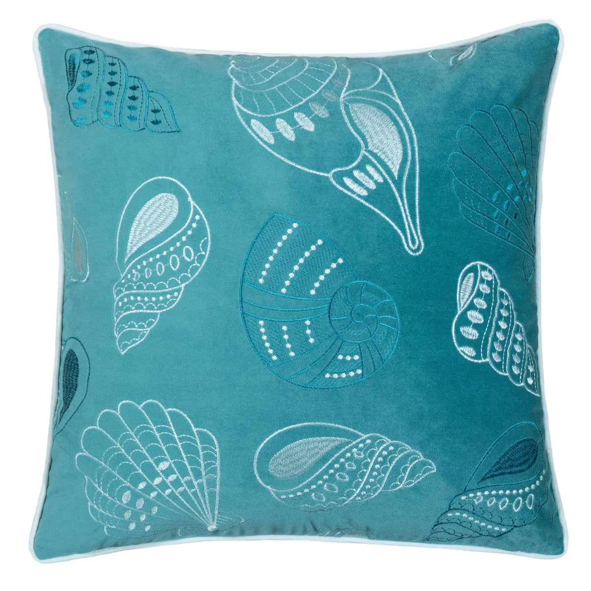 Seashells Pillow Cover | 20x20 Inch | Soft Texture | Hidden Zipper