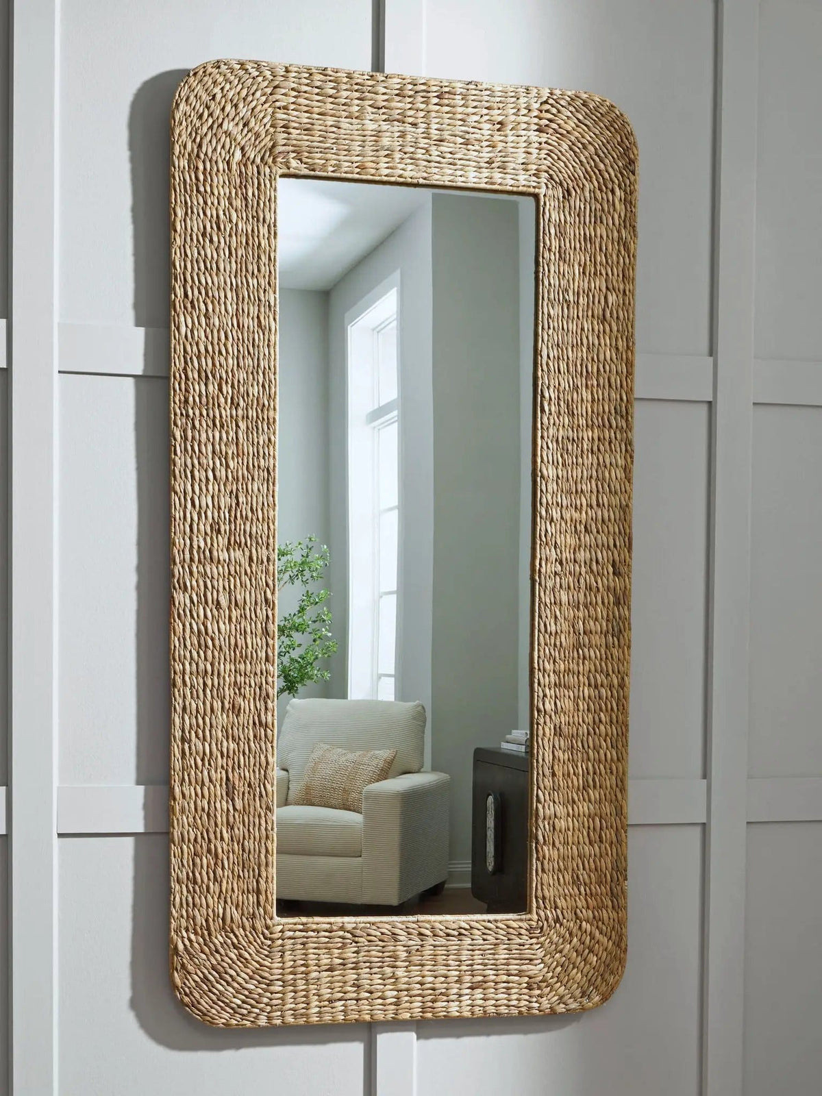 Norigan Floor Mirror | 36 x 1.38 x 71.75 in | Home Furniture | Natural