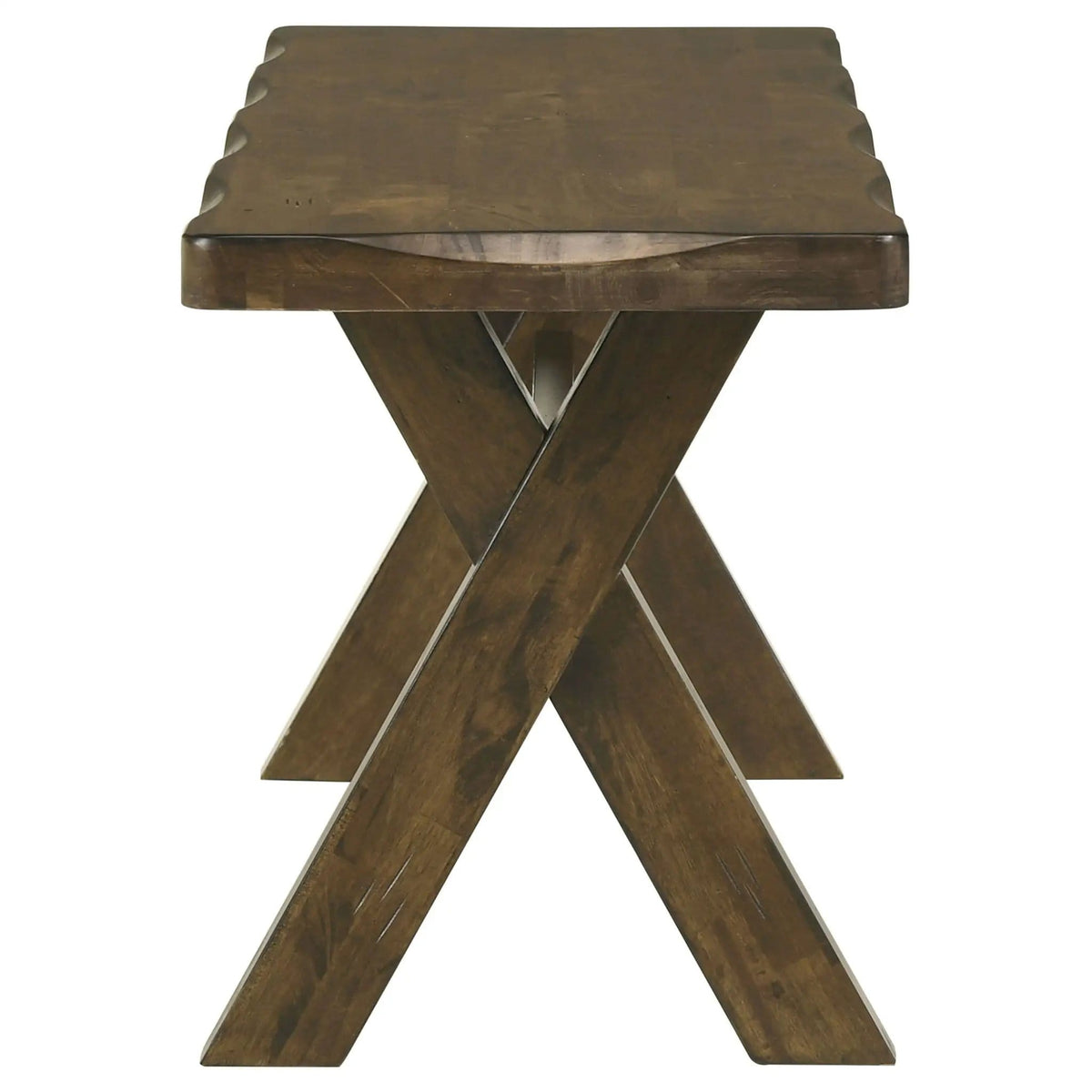 Alston 47-inch Solid Wood Dining Bench Knotty Nutmeg | 47.25 x 14.5 x 18 in | Solid Wood & Rubberwood | Dining Room