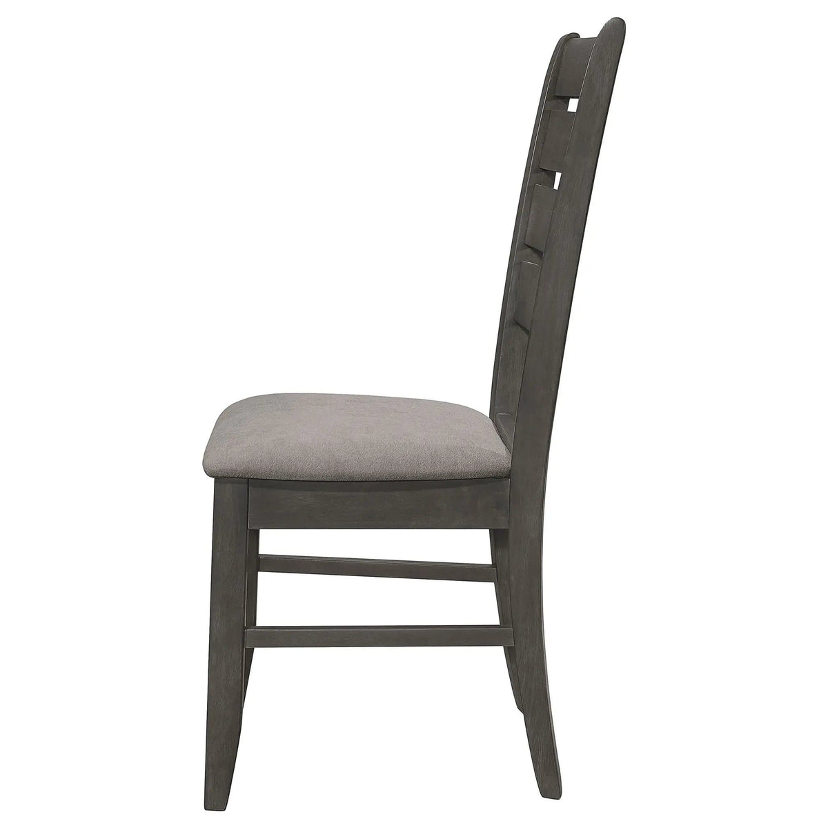 Dalila Wood Dining Side Chair Dark Grey (Set of 2) | 19.25 x 22.25 x 40.25 in | Rubberwood | Dining Room