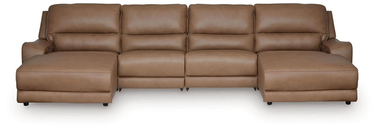 DeepWakes Power Reclining Sectional | Chaise Included | Ultra-Stylish Design | 130 Inch Length