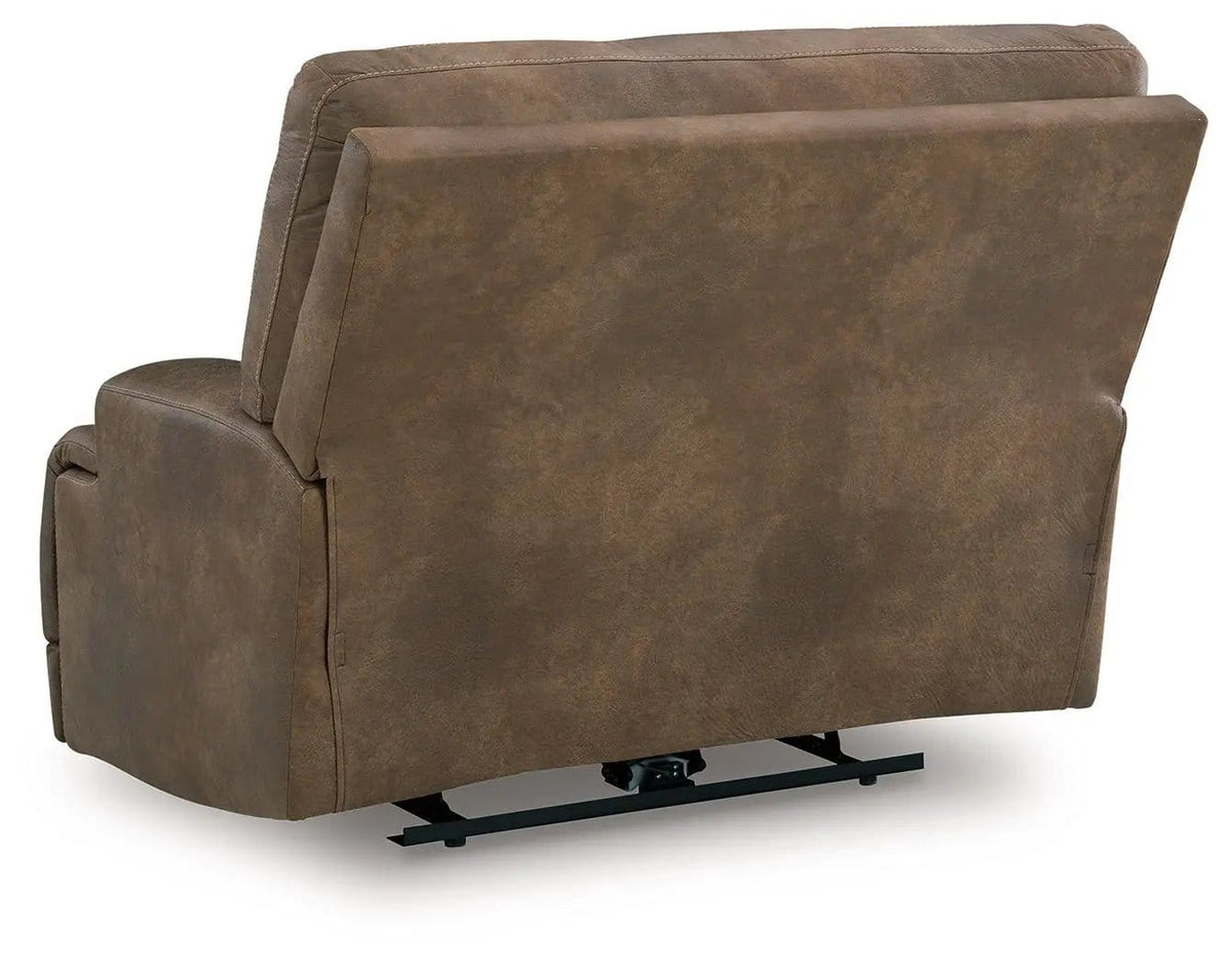 Beckley Place Power Recliner With Adjustable Headrest Reclining Chair | 50 x 42 x 42 in | Faux Leather & Metal | Earth
