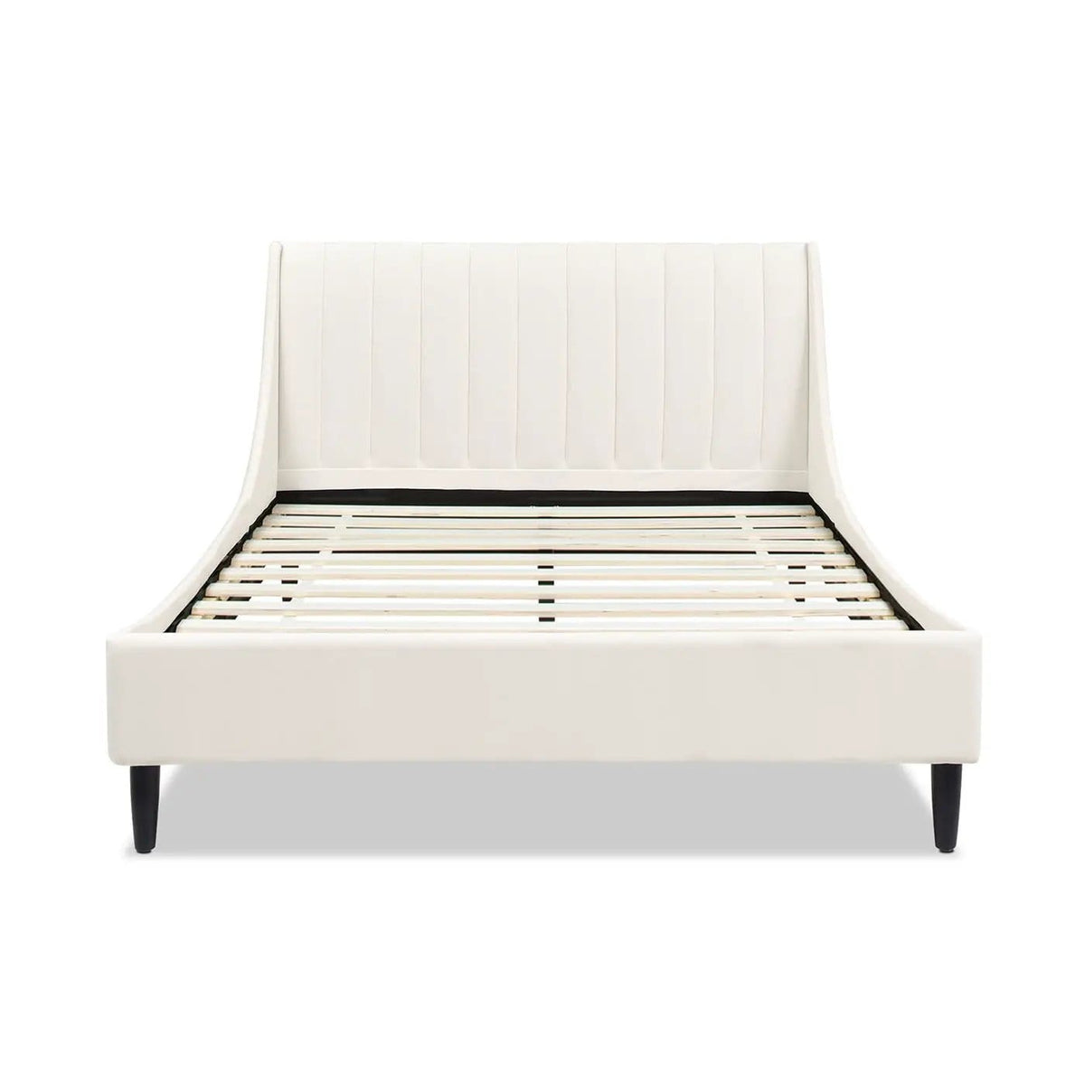 Aspen Vertical Tufted Modern Headboard Platform Bed Set | 8 Pieces | Fabric & Plywood | Bedroom