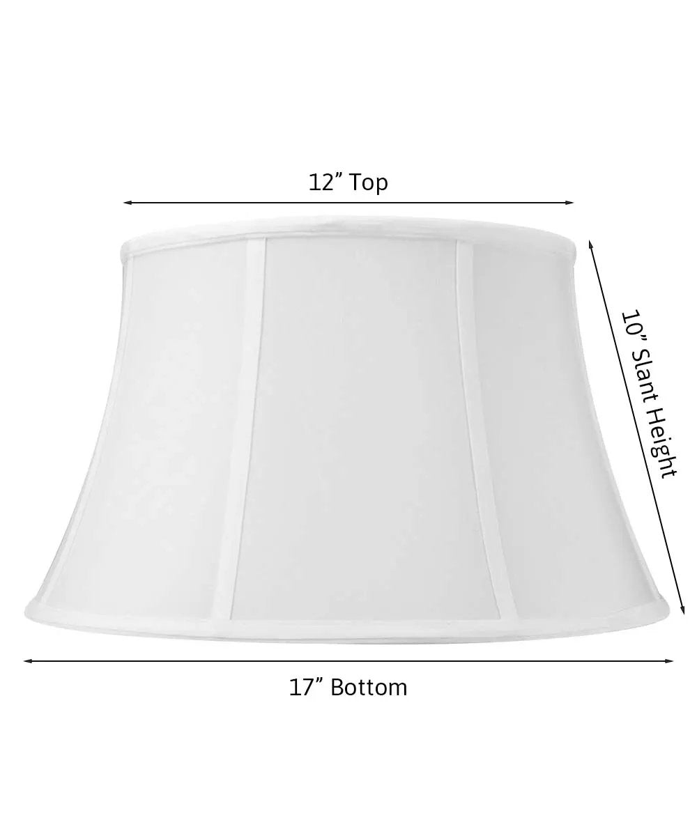 White Floor Lamp Shade | 17 X 10 Inches | Premium Linen