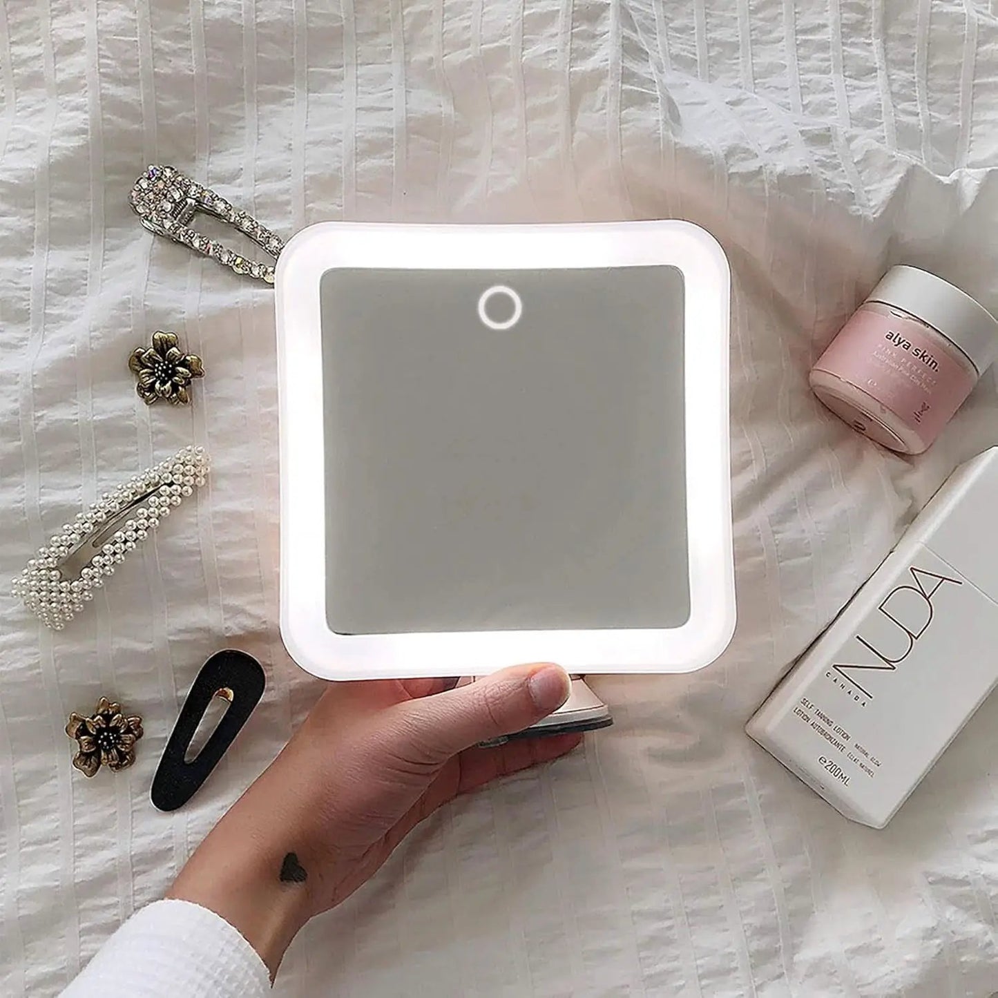 Rechargeable 10X Magnifying Mirror With LED Lights from PriceLows™