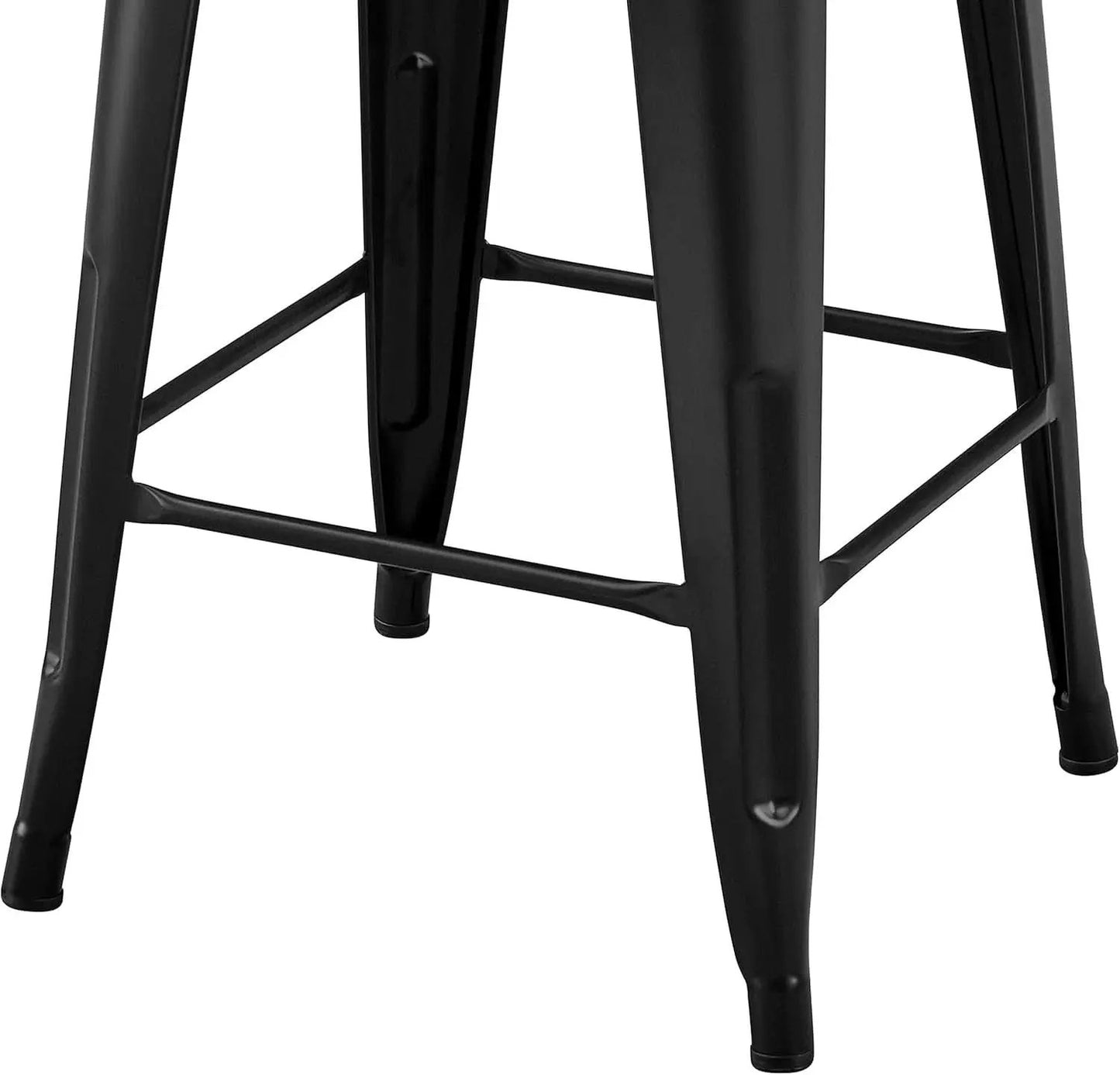 30 Inch Matte Black Metal Bar Stool Set Of 4 With Low Back from PriceLows™