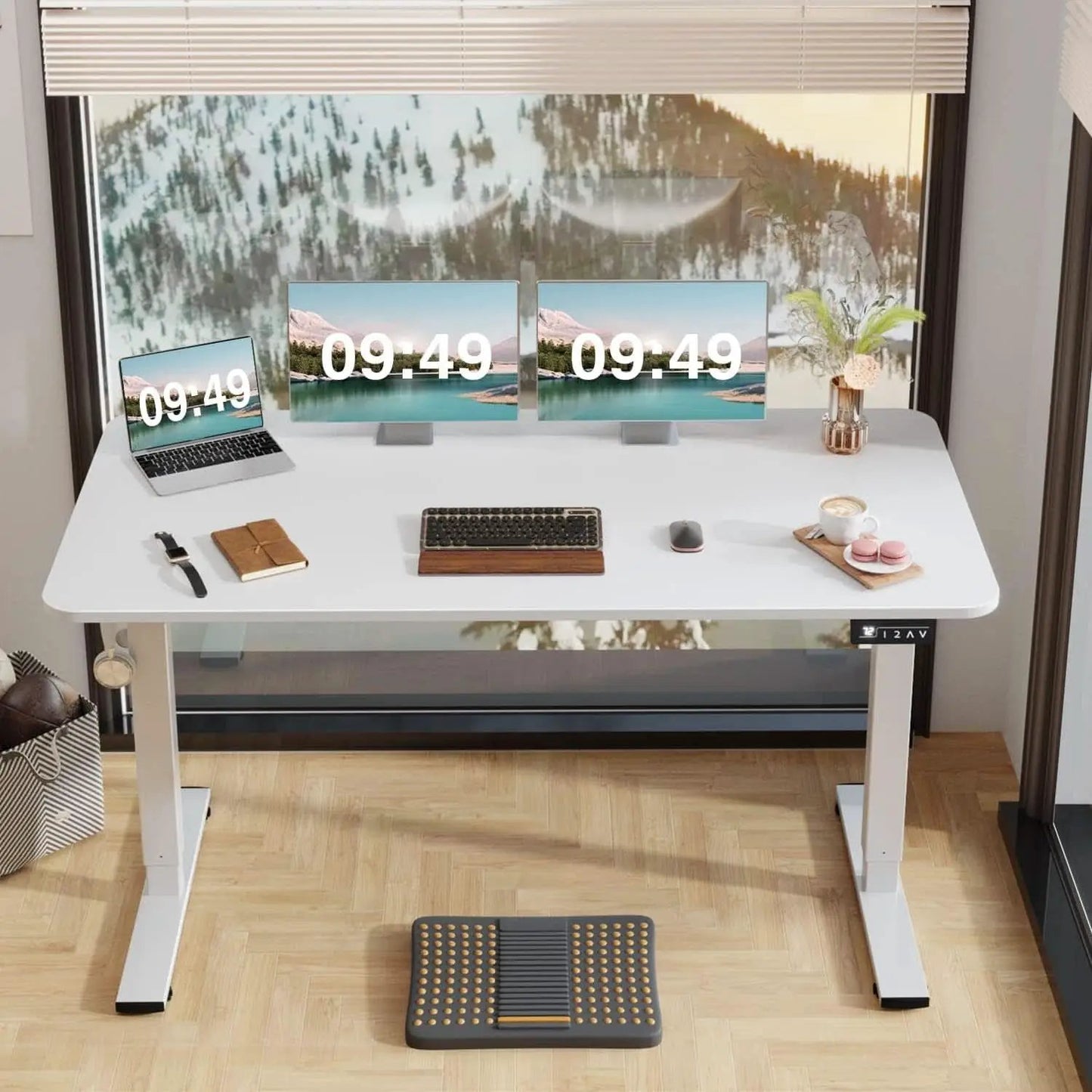 Electric Standing Desk 55x24 Inches Memory Presets from PriceLows™
