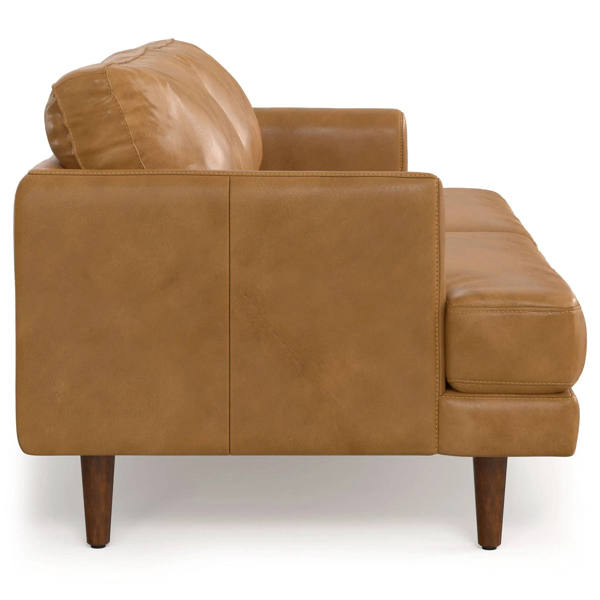 Livingston Upholstered Sofa | Genuine Aniline Leather | 7 Inch Thick Cushions | 76 Inch Length