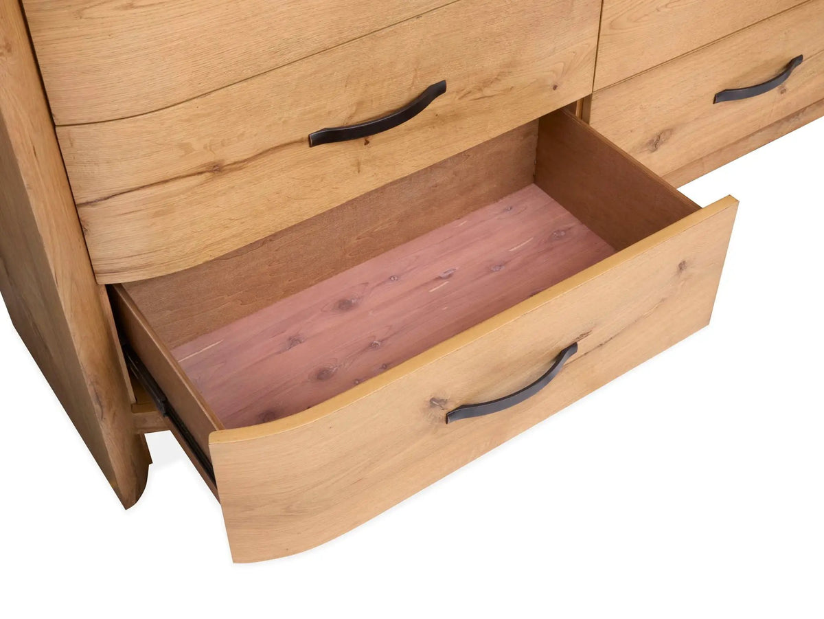 Laramie Double Drawer Dresser | 66 Inch Width | Bedroom Storage | 36 Inch Height