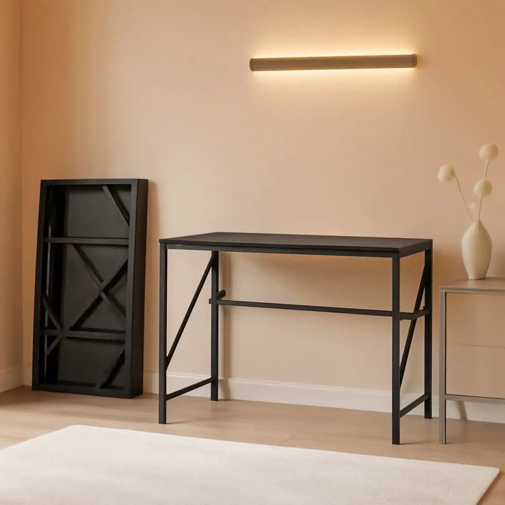 No Assembly Folding Desk for Small Spaces Home Office from PriceLows™
