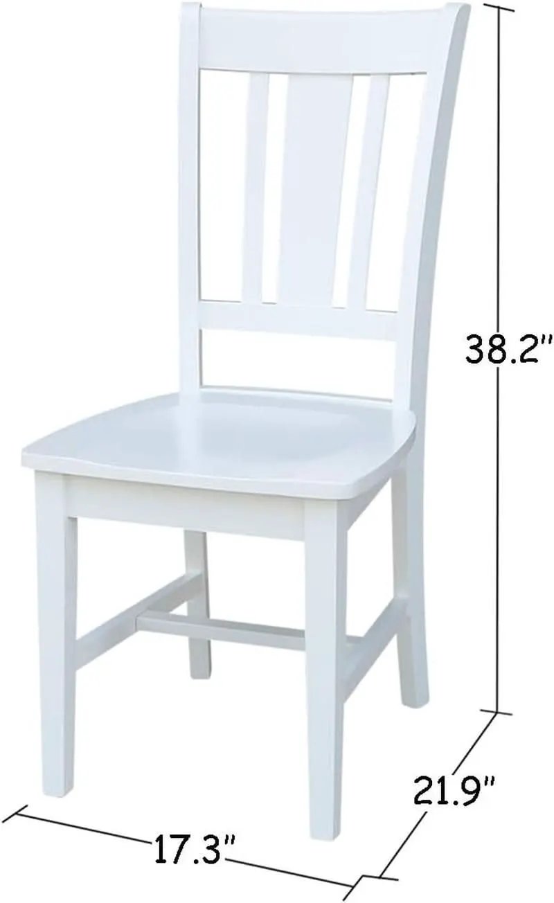 Set of Two White San Remo Splatback Dining Chairs from PriceLows™