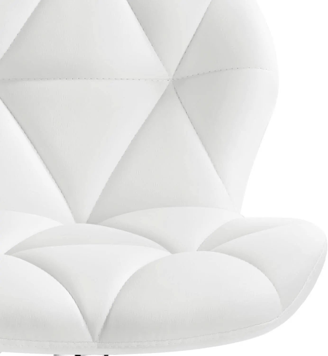 Pair Of White PU Leather Height Adjustable Bar Stools from PriceLows™